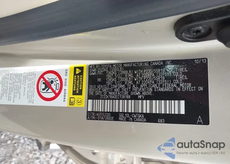 2014 Lexus Rx 350 z USA, uszkodzony, nr VIN 2T2ZK1BA0EC138188